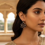 Load image into Gallery viewer, 925 Silver Garnet Flower Earrings | Women's Jewelry Gift