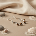 Load image into Gallery viewer, 925 Silver Tiger Eye Drop Earrings | Women's Jewelry Gift
