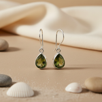 将图像加载到图库查看器中, 925 Silver Peridot Teardrop Earrings for Women | Dangle Jewelry