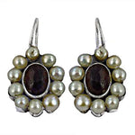 将图像加载到图库查看器中, Silver Pearl & Gemstone Earrings for Women | Daily Wear