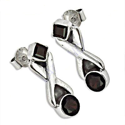 925 silver garnet earrings for women | dangle earrings gift