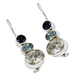 Load image into Gallery viewer, 925 Silver Gemstone Drop Earrings for Women | Dangle Earrings
