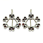 将图像加载到图库查看器中, 925 Silver Garnet Hexagon Earrings for Women | Dangle Jewelry
