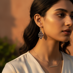 将图像加载到图库查看器中, 925 Silver Garnet Drop Earrings for Women | Gemstone Jewelry