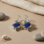 将图像加载到图库查看器中, 925 Silver Blue Stone Earrings for Women | Dangle Jewelry