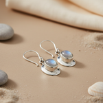 将图像加载到图库查看器中, 925 Silver Moonstone Earrings | Dangle Earrings for Women