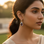 Load image into Gallery viewer, 925 Silver Amethyst Drop Earrings for Women | Gemstone Jewelry