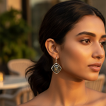Load image into Gallery viewer, 925 Silver Black Gemstone Earrings for Women | Dangle Jewelry