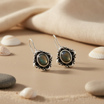 Load image into Gallery viewer, 925 Silver Black Gemstone Earrings for Women | Dangle Jewelry