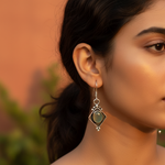 Load image into Gallery viewer, 925 Silver Chalcedony Drop Earrings for Women | Daily Wear Gift