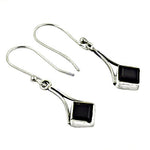 将图像加载到图库查看器中, 925 Silver Black Onyx Earrings for Women | Daily Wear
