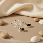 将图像加载到图库查看器中, 925 Silver Black Onyx Earrings for Women | Daily Wear