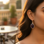 Load image into Gallery viewer, 925 Silver Amethyst Earrings for Women | Gemstone Jewelry