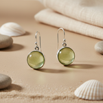 Load image into Gallery viewer, 925 Silver Peridot Earrings | Green Gemstone Drop Earrings for Women