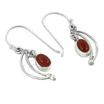 将图像加载到图库查看器中, 925 Sterling Silver Carnelian Earrings for Women | Gemstone Jewelry