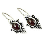 将图像加载到图库查看器中, 925 Silver Garnet Earrings for Women | Dangle Jewelry Gift