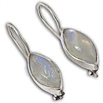 将图像加载到图库查看器中, 925 Silver Moonstone Teardrop Earrings for Women | Dainty Jewelry