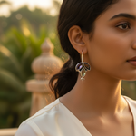 Load image into Gallery viewer, 925 Silver Gemstone Leaf Earrings for Women | Dangle Earrings