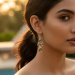 将图像加载到图库查看器中, 925 Silver Citrine Drop Earrings for Women | Gemstone Jewelry