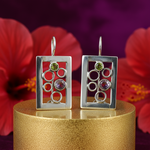 Load image into Gallery viewer, 925 Silver Amethyst & Peridot Earrings for Women | Gemstone Jewelry