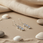 Load image into Gallery viewer, 925 Silver Moonstone Drop Earrings for Women | Dainty Jewelry