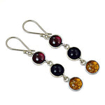 将图像加载到图库查看器中, 925 Silver Gemstone Drop Earrings for Women | Dangle Earrings