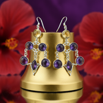 Load image into Gallery viewer, 925 Silver Amethyst Drop Earrings for Women | Gemstone Jewelry