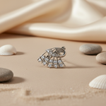 将图像加载到图库查看器中, Silver Cubic Zirconia Fan Earrings for Women | Dainty Jewelry