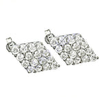 将图像加载到图库查看器中, Silver Stud Earrings with Cubic Zirconia for Women