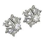 将图像加载到图库查看器中, Silver Stud Earrings with Cubic Zirconia | For Women | Gift
