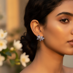 将图像加载到图库查看器中, 925 Silver Tanzanite Flower Stud Earrings for Women | Gift