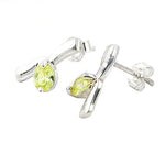 将图像加载到图库查看器中, 925 Silver Peridot Stud Earrings for Women | Green Gemstone Jewelry