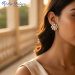 Load image into Gallery viewer, Flower Stud Earrings | Cubic Zirconia | For Women | Gift