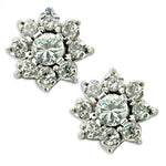 将图像加载到图库查看器中, Flower Stud Earrings | Cubic Zirconia | For Women | Gift