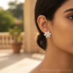 Load image into Gallery viewer, Diamond Flower Stud Earrings | Women's Fine Jewelry Gift