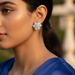 Load image into Gallery viewer, Diamond Flower Stud Earrings | Women's Fine Jewelry Gift