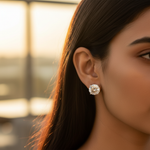 将图像加载到图库查看器中, 925 Silver Cubic Zirconia Stud Earrings for Women | Gift