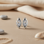 将图像加载到图库查看器中, Silver Marquise Crystal Stud Earrings | Women's Jewelry Gift