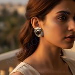 Load image into Gallery viewer, Silver Stud Earrings with Garnet Gemstone | Women's Jewelry Gift