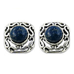 将图像加载到图库查看器中, 925 Silver Blue Gemstone Stud Earrings for Women | Gift