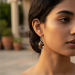 将图像加载到图库查看器中, Smoky Quartz Teardrop Earrings in Sterling Silver for Women