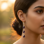 Load image into Gallery viewer, 925 Silver Amethyst Drop Earrings for Women | Gemstone Jewelry