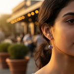 将图像加载到图库查看器中, 925 Silver Amethyst Drop Earrings for Women | Floral Jewelry