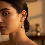 Load image into Gallery viewer, 925 Silver Amethyst Drop Earrings for Women | Gemstone Jewelry