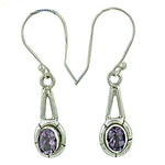 将图像加载到图库查看器中, 925 Silver Amethyst Drop Earrings for Women | Dangle Earrings