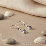 将图像加载到图库查看器中, 925 Silver Amethyst Drop Earrings for Women | Dangle Earrings