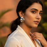 将图像加载到图库查看器中, 925 Silver Garnet Floral Earrings | Women's Jewelry Gift