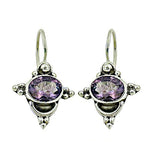 将图像加载到图库查看器中, 925 Silver Amethyst Drop Earrings | Women's Jewelry Gift