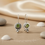 Load image into Gallery viewer, 925 Silver Peridot Earrings for Women | Dangle Drop Earrings