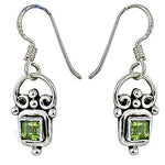 将图像加载到图库查看器中, 925 Silver Peridot Drop Earrings for Women | Green Gemstone Jewelry